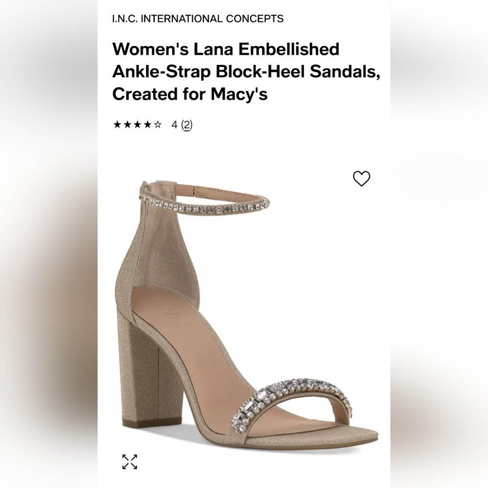 I.N.C Gold Glitter Heel